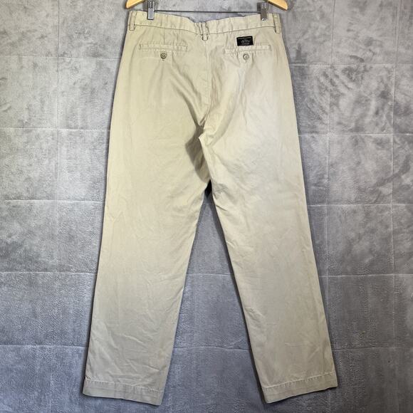 Banana Republic Pant Mens 34X32 Khaki Tan Relaxed Fit Dawson Chino Cotton Preppy - Picture 4 of 12